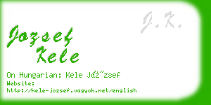 jozsef kele business card